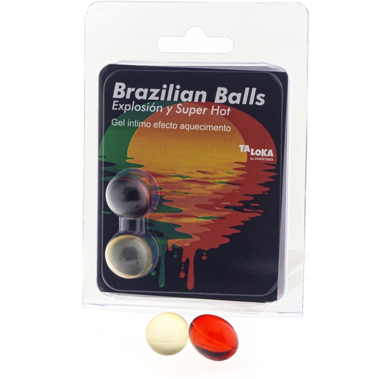 2 BRAZILIAN BALLS EXPLOSION DE AROMAS GEL EXCITANTE EFECTO SUPERCALENTAMIENTO
