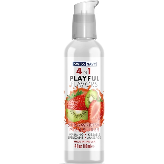 SWISS NAVY 4 IN 1 STRAW-KIWI PLEASURES - 118ML