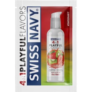 SWISS NAVY 4 IN 1 STRAWBERRY-KIWI PLEASURES - 5ML