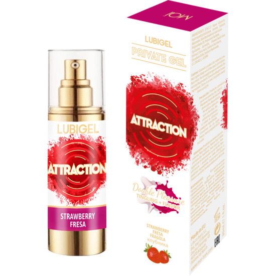 ATTRACTION LUBIGEL - VIBRADOR LÍQUIDO FRESA 30ML