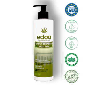 Crema corporal con aceite de cáñamo EDOA 400 ml