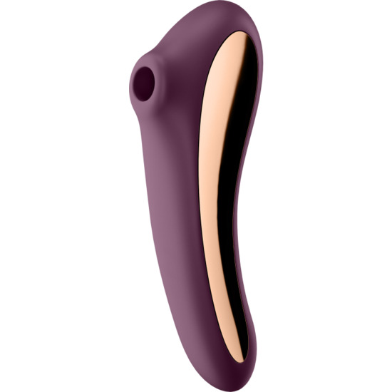 SATISFYER DUAL KISS VIBRADOR AIR PULSE - ROSADO