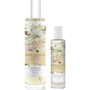 ESTUCHE FRAGANCIA 100 ML + 30 ML ESENCIAS DE SAPHIR - MUSK BLANCO & JAZMÍN