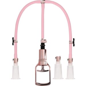 KIT MEDIANO DE SUCCIÓN PARA PECHOS Y CLÍTORIS - ROSA